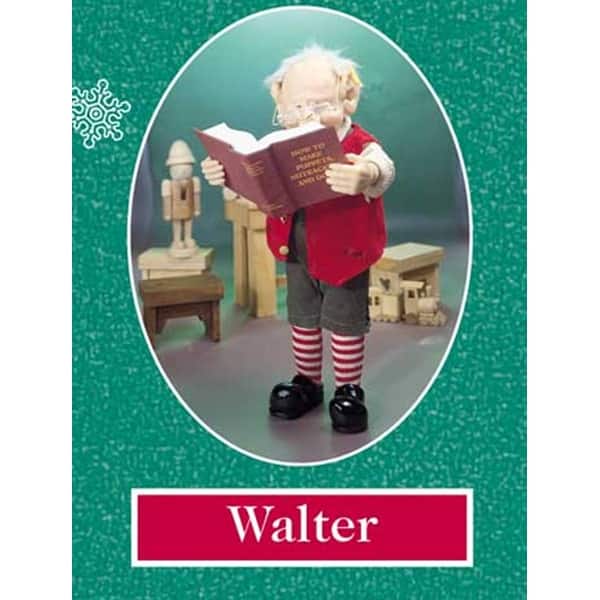 12.5" Red Black White Zims The Elves Themselves Walter Elf Figure Bed